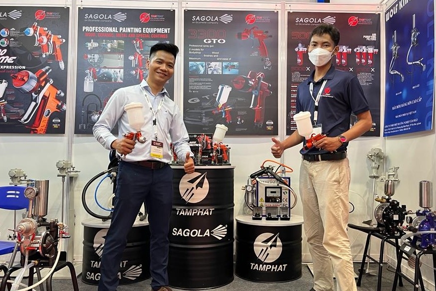 Tam Phat Industrial Equipment Co. Ltd. attends the BIFA Wood Vietnam fair to promote Sagola products