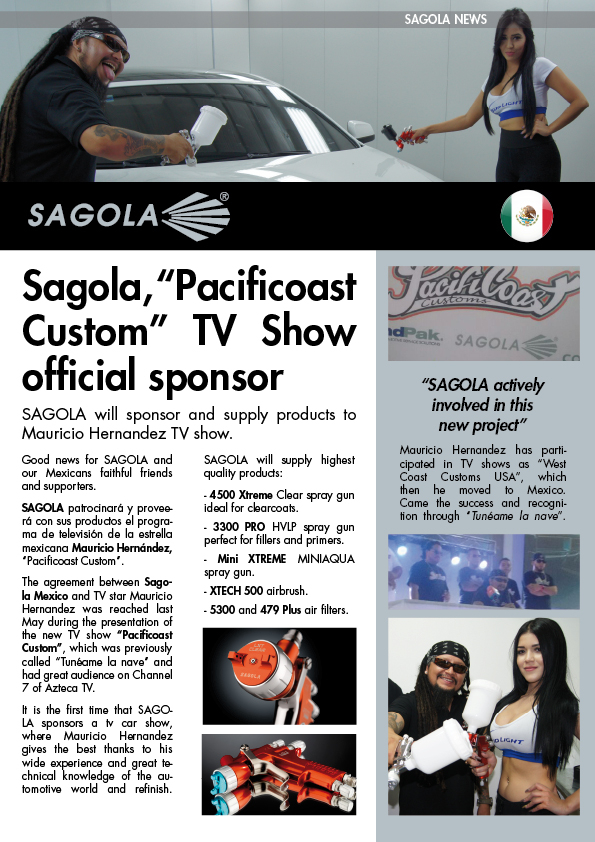 SAGOLA, Official Sponsor of Pacificoast Custom Program