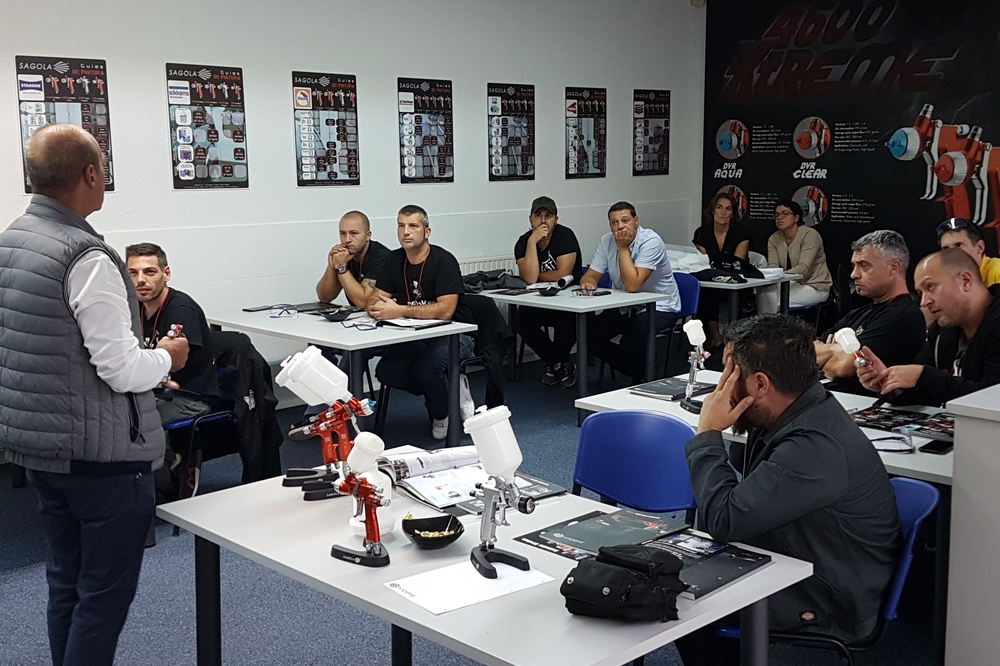 Custom artist visiting Sagola