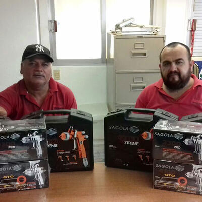 Delivery of aerographic equipment Sagola to the Nissan Agency Culiacán Airport, Sinaloa