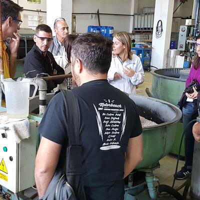 Custom artist visiting Sagola